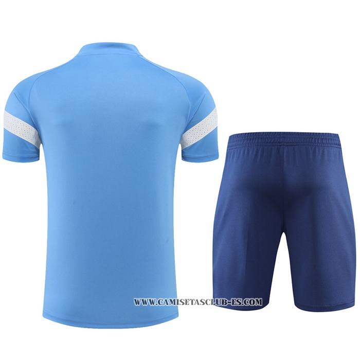 Chandal del Manchester City 22-23 Manga Corta Azul - Pantalon Corto